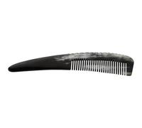 Abaodam Pettine in Corno Naturale di Yak, Denti Fini e Arrotondati, Spessore 6-8Mm, Lunghezza 20-22 CM, Nero, per Styling Elegante e Massaggio del Capelluto