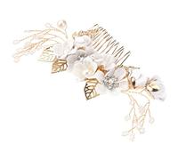 Abaodam Pettine Per Da Sposa Con Perle Di Cristallo Decorazione Per Il Ballo Di Fine Anno Fermagli Per Laterali Con Fiori Da Sposa Accessori Bianchi Da Sposa Per Spose