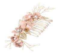 Abaodam Pettine Per Da Sposa Con Perle Di Cristallo Decorazione Per Il Ballo Di Fine Anno Fermagli Per Laterali Con Fiori Da Sposa Accessori Da Sposa Rosa Per Spose