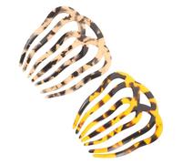 Abaodam Pettini per Chioma Vintage 2 Pezzi in Acetato 7 Denti per Acconciature Eleganti e Decorazione Chioma Ragazze e Spose