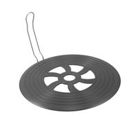 Abaodam Piastra Diffusore di Calore per Cucina, Adattatore per Piano a Gas e Induzione, Alluminio Nero, Antiscottatura, Rotonda, Facile da Pulire