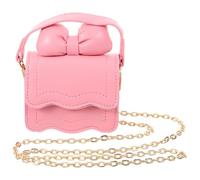 Abaodam Piccola Borsa a Tracolla per Bambina Fiocco Decorativo, Borsetta Leggera e Portatile per Ragazze, Borsa a Tracolla Rosa per Viaggi e Uso Quotidiano