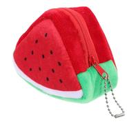 Abaodam Pochette Piccola Triangolare in Peluche Rossa a Forma di Frutta, Portamonete Leggero e Pratico per Donne come Borsa le Chiavi