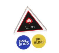 Abaodam Poker Dealer Buttons Set Dual-layer Double-sided All-in Small Blind Big Blind Chips For Card Games And Party Supplies