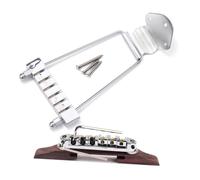 Abaodam Ponte e Cordiera Regolabili Per Chitarra Jazz Archtop Di Con Decorazione Completo Di Accessori Per Strumenti Musicali Argento