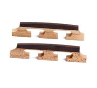 Abaodam Ponte per Banjo a 6 Corde in Acero Tacche Pretagliate, Set da 2 Pezzi Base Stabile a Tre Gambe, Ricambio per Ukulele e Chitarra, Accessori per Strumenti a Corda Folk