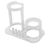 Abaodam Porta Accessori per Idropulsore da Bagno in Plastica Bianco, Supporto Compatto Moderno e Minimalista per Contenere Ugelli e Ridurre Rischi Sul Piano Lavabo