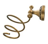 Abaodam Porta Asciugacapelli Protegge Dai Graffi da Parete in Rame e Acciaio Inox Supporto a Spirale per Asciugacapelli, Organizer Bagno Casa e Barberia