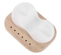 Abaodam Porta Attrezzi Manicure in Silicone e Legno 6 Fori, Supporto Portatile Antiscalfiture per Punte Trapano Unghie, Organizer Moderno per Uso Professionale e Domestico