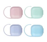 Abaodam Porta Ciuccio Femmina Personalizzabile in Pp, 4 Pezzi, Custodia Portatile Maniglia per Ciuccio Frutta, Facile da Agganciare al Passeggino Colore Casuale