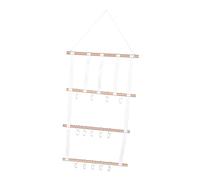 Abaodam Porta Fiocco Per Capelli Da Bambina in Legno Naturale e Organizzatore Per Accessori Per Capelli Corda Per Appendere Alla Parete o Dietro La Porta