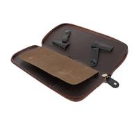 Abaodam Porta Forbici da Stilista Custodia Professionale in Materiale Similpelle Organizer per 2 Forbici da Taglio, Borsa Porta Attrezzi per Salone, Valigetta Compatta per Strumenti da