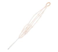 Abaodam Porta Piante da Parete in macramè Perline di Legno, Appendino per Vasi di Fiori Resistente e Facile da Installare, Supporto Sospeso per Decorazione Interni ed Esterni