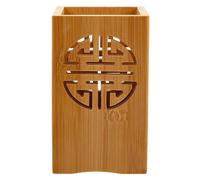 Abaodam Porta Posate Fori di Drenaggio in Bambù per Cucina | Organizer Semplice e Moderno, Legno Naturale, per Riporre Utensili e Bastoncini, per Uso Domestico