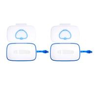 Abaodam Porta Salviette Portatile per Bambino Bambina 2 Pezzi Contenitore Igienico in Pp Blu Gancio per Culla per Uso Esterno e Mamme