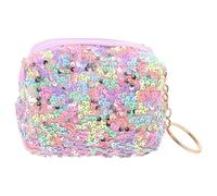 Abaodam Portafoglio Portachiavi Paillettes Mini per Ragazzo Ragazza, Portamonete Piccolo Resistente e Metallo, Pochette Trucco Colorata per Borsa, Accessorio Portamonete Vivace