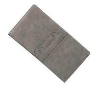 Abaodam Portafoglio Portadocumenti e Portacarte Auto in Pelle Pu Grigia, Supporto Sottile Multifunzione Per Patentino e Assicurazione, Leggero e Portatile Per Viaggi e Guida Quotidiana