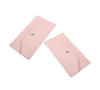 Abaodam Portafoglio Portasoldi Minimalista in Pu Rosa, Set da 2 Pezzi Busta Porta Contanti Sottile, Piccolo Portamonete Riutilizzabile per Gestione Budget e Organizzazione Carte, Adatto