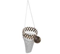 Abaodam Portamonete Vintage in Ferro a Rete Argento con Catena Lunga | Portamonete da Donna Retro, Leggero e Portatile, Facile da Mantenere, Stile Anni Venti Colore Casuale