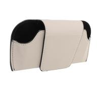 Abaodam Portaocchiali da Sole per Auto Clip Visiera Organizer Compatto in Pelle per Aletta Parasole Supporto Multiuso per Occhiali Biglietti e Tessere Accessorio Interno Auto