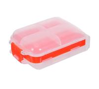 Abaodam Portapillole Pieghevole a Tre Strati 8 Scomparti, Rosso | Plastica, Chiusura Sicura e Scomparti Sigillati, per Pillole e Piccoli Tablet in Blister