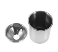 Abaodam Posacenere Antivento per Sigarette in Acciaio Inox con Coperchio Portacenere Portatile Rotondo Compatto per Auto Ufficio e Uso Esterno Design Moderno e Funzione Imbuto per