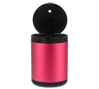 Abaodam Posacenere per Auto Portatile in Lega di Alluminio Coperchio e Luce LED Rossa Contenitore per Cenere Compatto e Pratico Accessorio per Veicoli per Spegnere Sigarette Durante