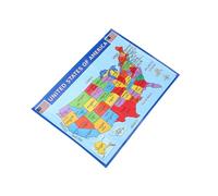 Abaodam Poster Mappa Usa da Parete in Carta Robusta Mappa Geografica per Scuola e Studio per Ragazzi e Adulti