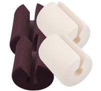 Abaodam Protezione Anti-pizzicamento delle Dita per 4 Pezzi, Fermaporta in Materiale Espanso Nbr Beige e Marrone, Blocco Porta per Impedire Sbattimento, Kit Sicurezza per Porte Cucina,