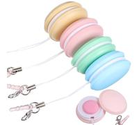 Abaodam Pulitore dello Schermo Telefono Macaron 4 Pezzi in Silicone e Pp con Laccio Portachiavi e Coperchio, per Smartphone e Schermi di Computer Colore Casuale