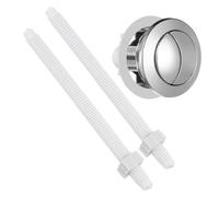 Abaodam Pulsante Facile da Installare Cassetta Wc Doppio Scarico per Plastica Argento Asta di Ricambio Rotonda Colore Casuale per Serbatoio Toilette