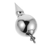 Abaodam Puntale per Asta Bandiera in Acciaio Resistente alle Intemperie Sfera Argento 120mm per Ufficio Giardino e Uso Istituzionale Decorazione Topper per Aste Nazionali Partito