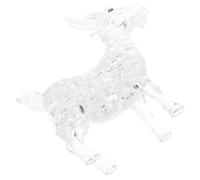 Abaodam Puzzle 3D di Cristallo a Forma di Capra Bianca Decorazione da Tavolo in Cristallo per Casa e Ufficio Ornamento Creativo per Compleanno e Regalo Famiglia