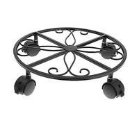 Abaodam Rack per Vaso per Moquette Supporto del Supporto per Fiori in Metallo Piante di Fiori di Metallo Palto Fioristi portavasi Mobile portavaso Rotante Ferro Black