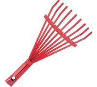 Abaodam Rastrello da Giardino Manuale in Acciaio Robusto a 9 Denti, Attrezzo Agricolo per Allentare Terreno e Pulizia Foglie, Utensile Multifunzione per Prato e Giardinaggio senza Manico