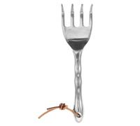 Abaodam Rastrello da Giardino Mini, Rastrello Mano, Lega di Magnesio e Alluminio, Argento, Portatile e Leggero, per Giardinaggio e Agricoltura, per Piante in Vaso