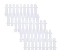 Abaodam Recinzione da Esterno in Plastica 5 Pezzi Bordura Decorativa Bianca Resistente e Facile da Verniciare per Aree Verdi, Prati e Hotel