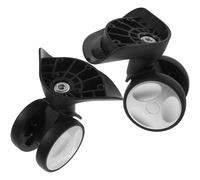 Abaodam Ricambio Ruote Valigia Girevoli in Plastica Nere Compatibili Valigie Rigide e Morbide Set da 2