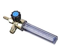 Abaodam Riduttore di Pressione e Flussometro in Lega 1/4Pt 0,35 Mpa 7 MM per Gas Argon e Co2 Regolazione Precisa per Uso Kegerator e Birra Artigianale