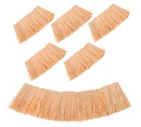 Abaodam Rotolo di Paglia Artificiale 6X20 CM Set da 6 Pezzi Tetto in Paglia Finta Miniatura per Ambienti delle Fate e Case delle Bambole Materiale Decorativo Realistico per Progetti Fai