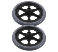 Abaodam Ruote Anteriori per Sedia a Rotelle da 8 Pollici, Ruote Solide Silenziose in Plastica Grigia Cuscinetto a Sfera, Set da 2 Pezzi per Deambulatore e Ausili di Mobilità per