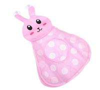Abaodam Sacchetto Porta Giochi Bagno per Forma di Coniglio Rosa Borsa Contenitore per Giocattoli da Bagno Cartoon Resistente e Salvaspazio per Cameretta e Vasca