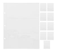 Abaodam Sacchetto Protettivo per Banconote in PVC Trasparente Bianco, Leggero e Resistente, 10 Pagine per Album 3 Fori, per Collezione di Valuta Mondiale
