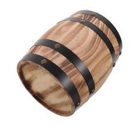 Abaodam Salvadanaio in Legno Quercia Retrò Forma di Botte Grande Cassettina per Risparmio Monete per Portamonete Decorativo Rustico per Feste e Casa