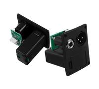 Abaodam Scatola Batteria Pickup Attivo 9v Nero in Plastico e Metallo per Chitarra e Basso Interfaccia Xlr 6,35 per Performance e All'aperto 2 Pezzi