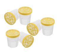 Abaodam Scatola Deumidificatrice Riutilizzabile 6 Pezzi Coperchio Giallo, Contenitore Antiumidità Compatto per Armadio e Bagno, Assorbitore D’acqua per Controllo Umidità e