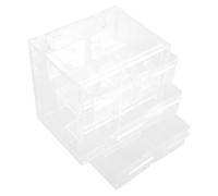 Abaodam Scatola Di Immagazzinaggio Acrilica Trasparente Per Lenti a Contatto, Organizer Per Cassetti Da Scrivania 6 Scomparti Antipolvere, Contenitore Compatto Portatile Per Lenti Quotidiana