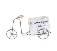 Abaodam Scatola Ornamenti in Bicicletta in Legno Rustico Bianco Decorativo Fiori Artigianali Scatole di Immagazzinaggio Decorative Fiore Piccolo Decorazioni Bianca di Legno