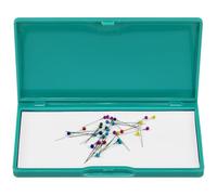 Abaodam Scatola Porta Aghi Magnetica in PVC Coperchio Trasparente, Contenitore Compatto per Utensili da Cucito e Puntaspilli Magnetico, per Accessori Sartoria e Organizzazione Creativa