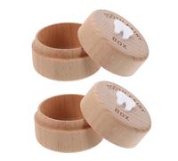 Abaodam Scatola Porta Denti in Legno per Bambini 2 Pezzi Design Carino e Tenero per Conservare i Denti Caduti come Ricordo